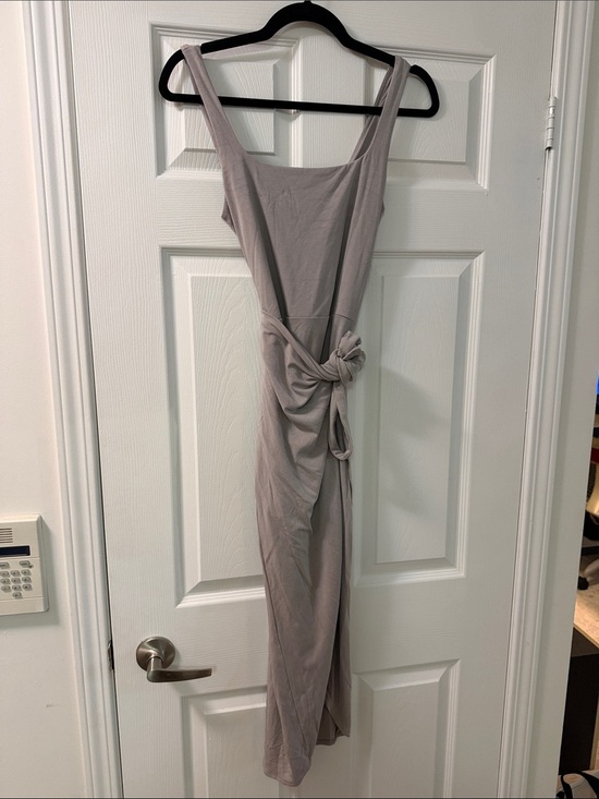 Wilfred Dresses & Skirts - ARITZIA Sleeveless Knot-Front Maxi Dress in Light Taupe